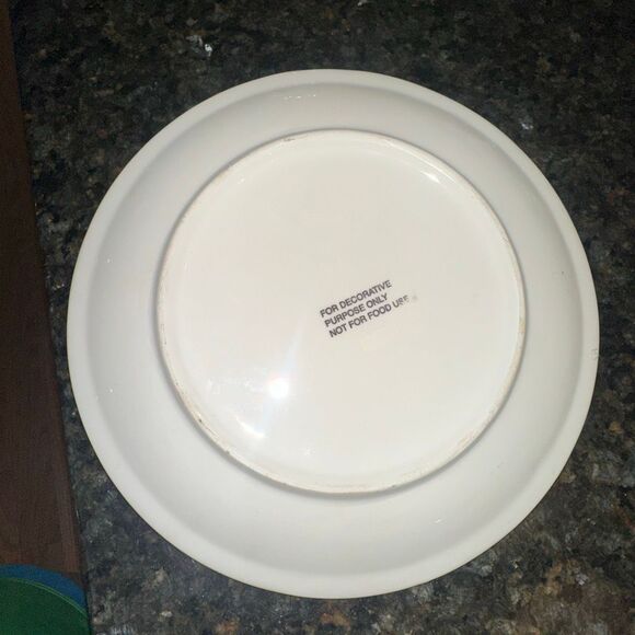 1980s Glazed Porcelain 3D Tree Relief Italian Plate decorative - Picture 6 of 9